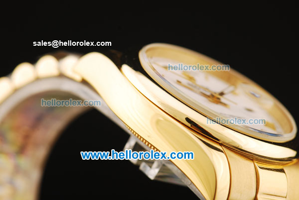 Rolex Day-Date Oyster Perpetual Automatic Full Gold with White Dial - Click Image to Close